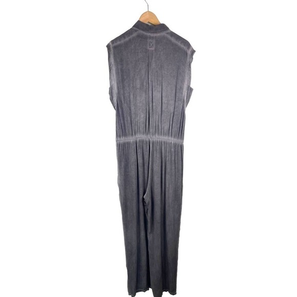 Soft Surroundings Camilla Wide Leg Soft Gray Jumpsuit Women's Large *TINY FLAWS - Picture 3 of 12